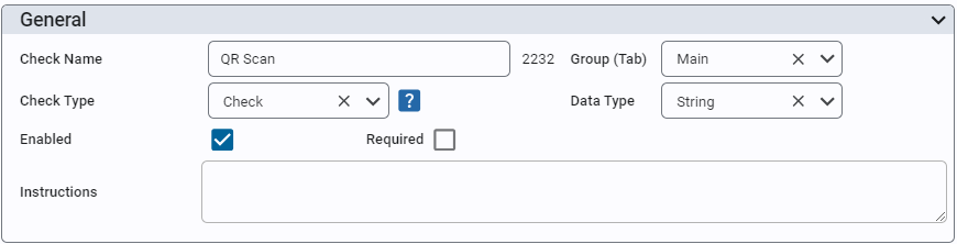 Configure Check Items