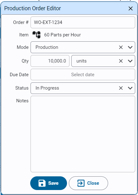 Schedule Production Orders