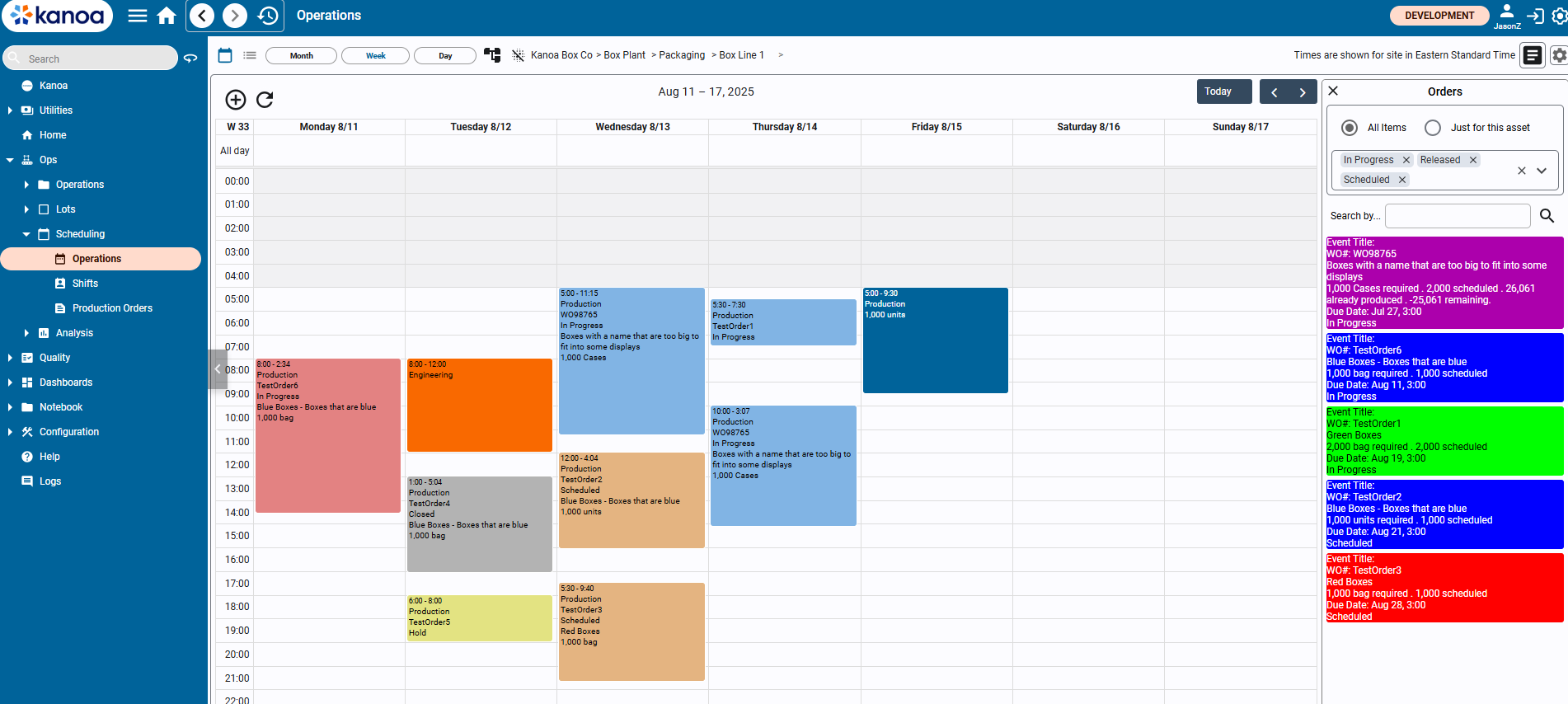 Schedule Operations