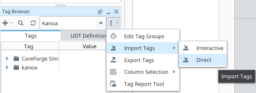 Import Tags